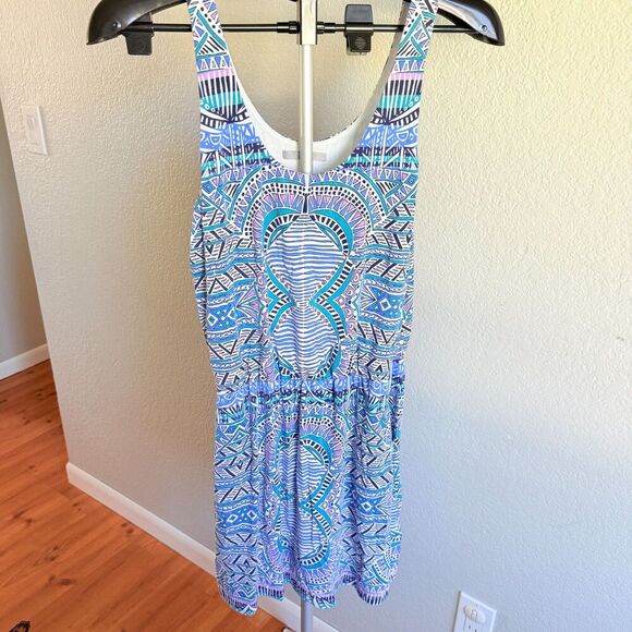 Tart Summer Modal Colorful Mandala Indian Print Flowy Tropical Vacation Dress M - Picture 1 of 4